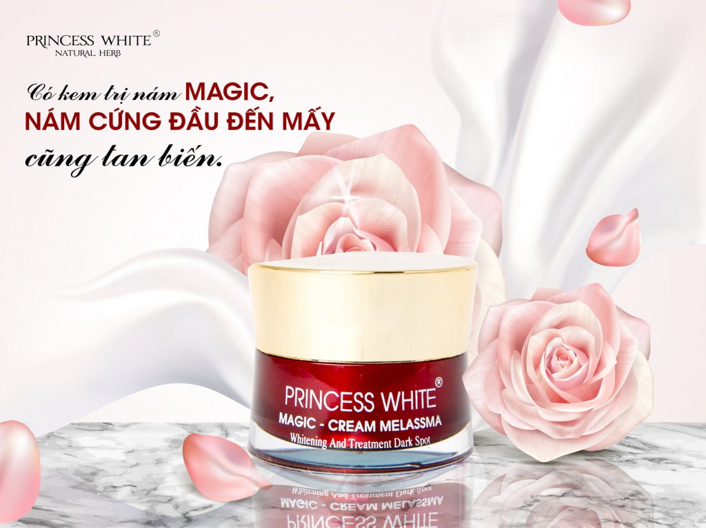 Magic – Kem trị nám sáng da của Princess White được chiết xuất 100% từ thiên nhiên
